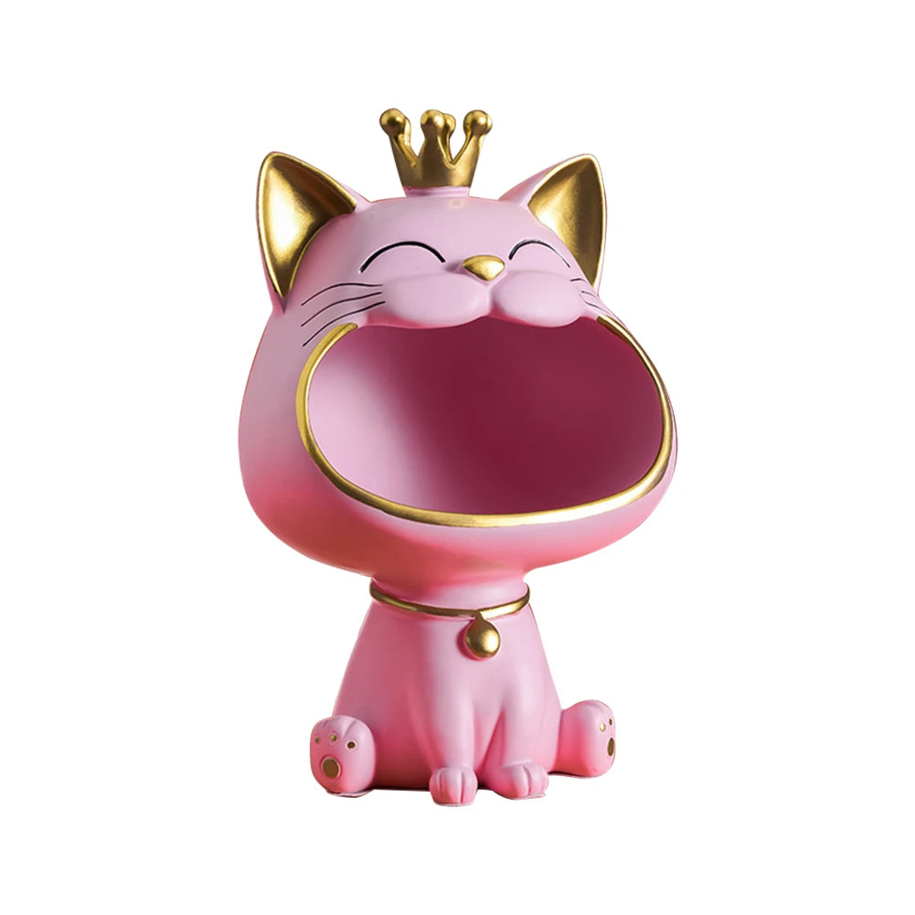Resin Lucky Cat Storage Decor